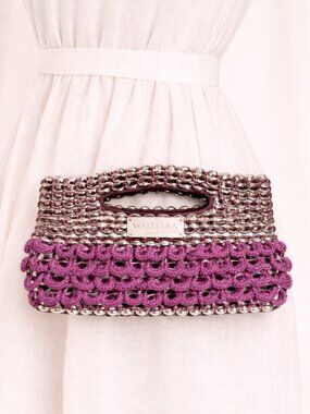 Walleska Ecochicc Handmade Brazilian Recycled Soda Tab Statement Bag